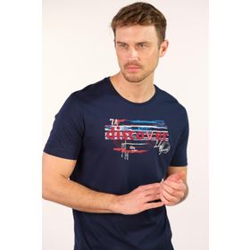 Arma Y22344401201 Lacivert-L1 Bisiklet Yaka Erkek T-shirt