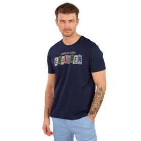 Arma Y22344401501 Lacivert-L1 Bisiklet Yaka Erkek T-shirt