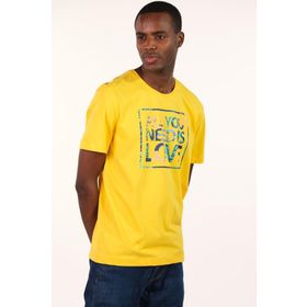 Arma Y22344401701 Sarı-S1 Bisiklet Yaka Erkek T-shirt
