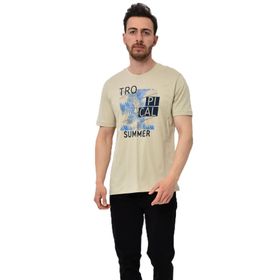 Arma Y22344402501 Bej-B1 Bisiklet Yaka Erkek T-shirt