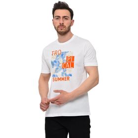 Arma Y22344402501 Beyaz-B1 Bisiklet Yaka Erkek T-shirt