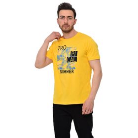 Arma Y22344402501 Sarı-S1 Bisiklet Yaka Erkek T-shirt