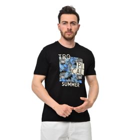 Arma Y22344402501 Siyah-S1 Bisiklet Yaka Erkek T-shirt
