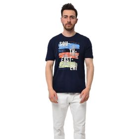 Arma Y22344402601 Lacivert-L1 Bisiklet Yaka Erkek T-shirt