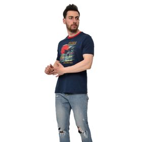 Arma Y22344402701 İndigo-İ1 Bisiklet Yaka Erkek T-shirt