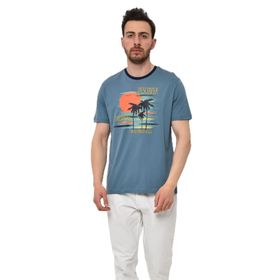 Arma Y22344402701 Mavi-M2 Bisiklet Yaka Erkek T-shirt