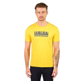 Arma Y22344450801 Sarı-S1 Bisiklet Yaka Erkek T-shirt