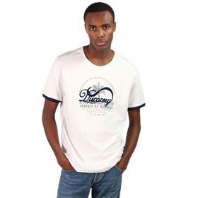 Arma Y22374868201 Beyaz-B1 Büyük Beden Bisiklet Yaka Erkek T-shirt