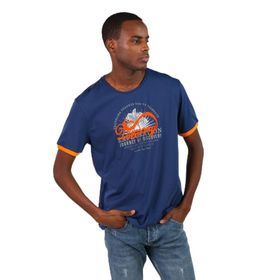 Arma Y22374868201 İndigo-İ1 Büyük Beden Bisiklet Yaka Erkek T-shirt