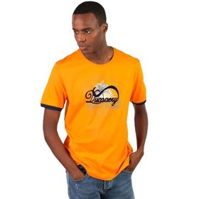 Arma Y22374868201 Turuncu-T1 Büyük Beden Bisiklet Yaka Erkek T-shirt