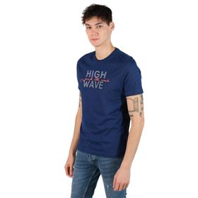 Arma Y22374868301 İndigo-İ1 Büyük Beden Bisiklet Yaka Erkek T-shirt