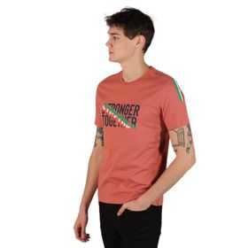 Arma Y22374868401 Pembe-P4 Büyük Beden Bisiklet Yaka Erkek T-shirt