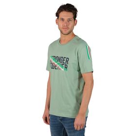 Arma Y22374868401 Yeşil-Y2 Büyük Beden Bisiklet Yaka Erkek T-shirt