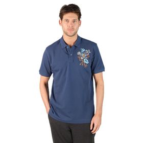 Arma Y22374868801 Lacivert-L1 Büyük Beden Polo Yaka Erkek T-shirt