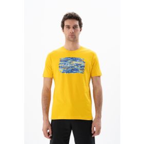 Arma Y25344403001 Sarı-S2 Regular Fit Bisiklet Yaka Erkek T-shirt