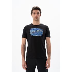 Arma Y25344403001 Siyah-S1 Regular Fit Bisiklet Yaka Erkek T-shirt