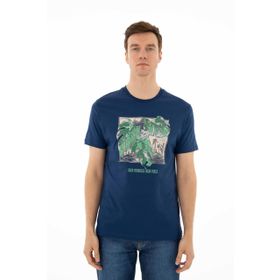 Arma Y25344403501 İndigo-İ1 Regular Fit Bisiklet Yaka Erkek T-shirt