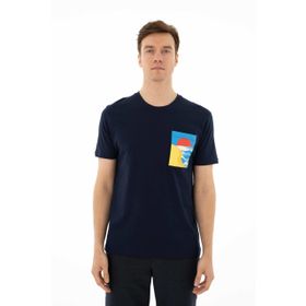 Arma Y25344403801 Lacivert-L1 Regular Fit Bisiklet Yaka Erkek T-shirt