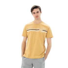 Arma Y25344404501 Hardal Sarısı-H1 Bisiklet Yaka Regular Fit Erkek T-shirt