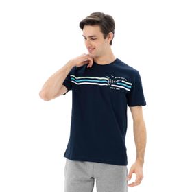 Arma Y25344404501 Lacivert-L1 Regular Fit Bisiklet Yaka Erkek T-shirt