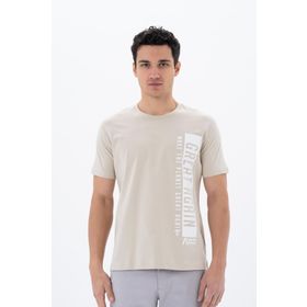 Arma Y25344405101 Bej-B1 Bisiklet Yaka Erkek T-shirt