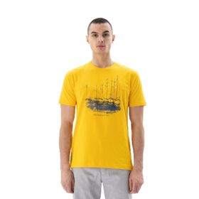 Arma Y25344405301 Sarı-S2 Regular Fit Bisiklet Yaka Erkek T-shirt