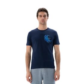 Arma Y25344406101 Lacivert-L1 Regular Fit Bisiklet Yaka Erkek T-shirt