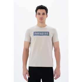 Arma Y25344451901 Bej-B1 Slim Fit Bisiklet Yaka Erkek T-shirt