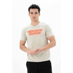 Arma Y25344452001 Bej-B1 Slim Fit Bisiklet Yaka Erkek T-shirt