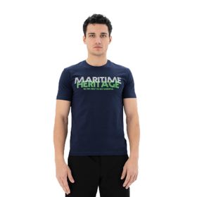 Arma Y25344452201 Lacivert-L1 Slim Fit Bisiklet Yaka Erkek T-shirt