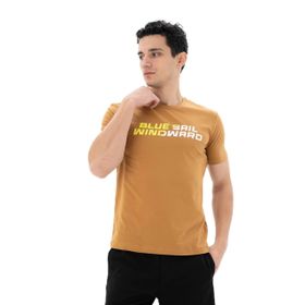 Arma Y25344452401 Kahverengi-K1 Slim Fit Bisiklet Yaka Erkek T-shirt