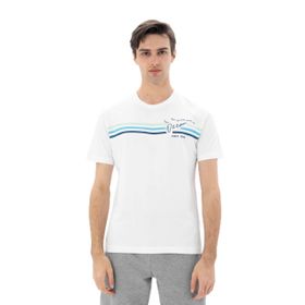 Arma Y25344869901 Beyaz-B1 Büyük Beden Bisiklet Yaka Erkek T-shirt