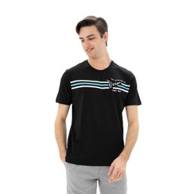 Arma Y25344869901 Siyah-S1 Büyük Beden Bisiklet Yaka Erkek T-shirt