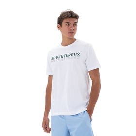 Arma Y25344870001 Beyaz-B1 Büyük Beden Bisiklet Yaka Erkek T-shirt