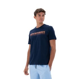 Arma Y25344870001 Lacivert L1 Büyük Beden Bisiklet Yaka Erkek T-shirt