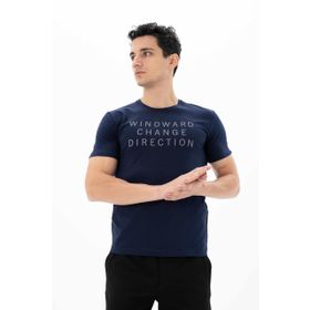 Arma Y25364451701 Lacivert-L1 Slim Fit Bisiklet Yaka Erkek T-shirt