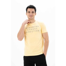 Arma Y25364451701 Sarı-S1 Slim Fit Bisiklet Yaka Erkek T-shirt