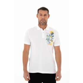 Arma Y25374306401 Beyaz Regular Fit Polo Yaka Erkek T-shirt