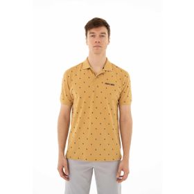 Arma Y25374306701 Hardal Sarısı-H1 Regular Fit Polo Yaka Erkek T-shirt