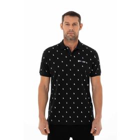 Arma Y25374306701 Siyah Regular Fit Polo Yaka Erkek T-shirt