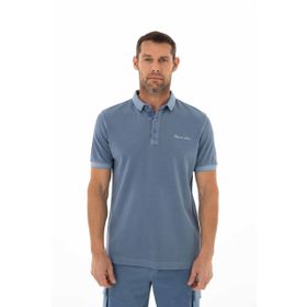 Arma Y25374376301 İndigo-İ1 Regular Fit Parça Boyama Polo Yaka Erkek T-shirt
