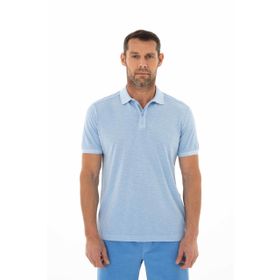 Arma Y25374490301 Mavi-M12 Regular Fit Parça Boyama Polo Yaka Erkek T-shirt