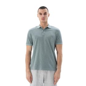Arma Y25374490301 Mavi-M12 Regular Fit Parça Boyama Polo Yaka Erkek T-shirt