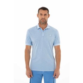 Arma Y25374490401 Mavi-M2 Regular Fit Parça Boyama Polo Yaka Erkek T-shirt