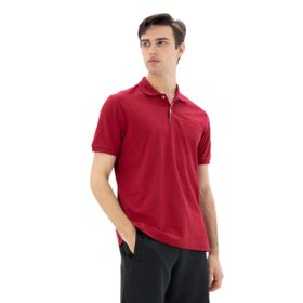 Arma Y25374867001 Bordo-B1 Büyük Beden Polo Yaka Erkek T-shirt