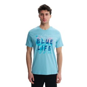 Arma Y27344407201 Mavi-M16 Bisiklet Yaka Regular Fit Erkek T-shirt