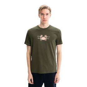 Arma Y27344471201 Haki-H1 Regular Fit Süprem Penye Bisiklet Yaka Erkek T-shirt