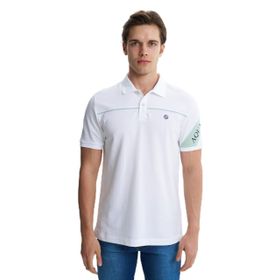 Arma Y27374307501 Beyaz-B1 Regular Fit Likralı Polo Yaka Erkek T-shirt