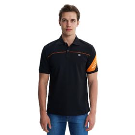 Arma Y27374307501 Siyah-S1 Regular Fit Likralı Polo Yaka Erkek T-shirt