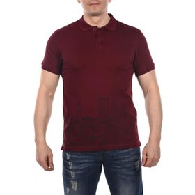 Arma Y8TYO7888 Bordo-B1 Baskılı Polo Yaka Slim Fit Erkek T-shirt